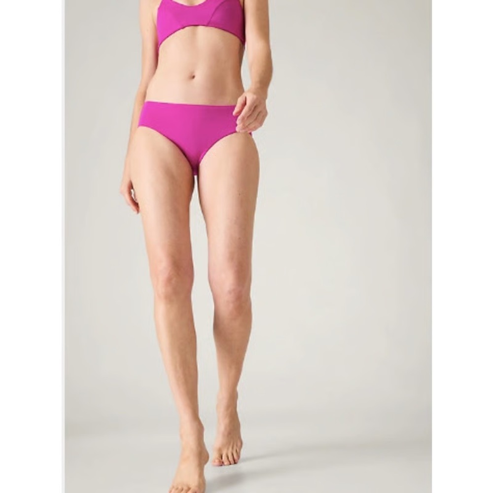 ATHLETA 2 piece Swim Bikini Set in Fuchsia NWT